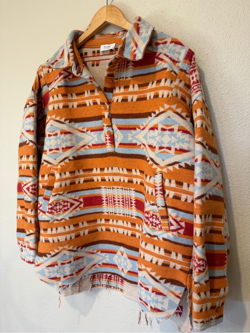 BluIvy Aztec Print Pullover Shacket - Picture 9 of 11